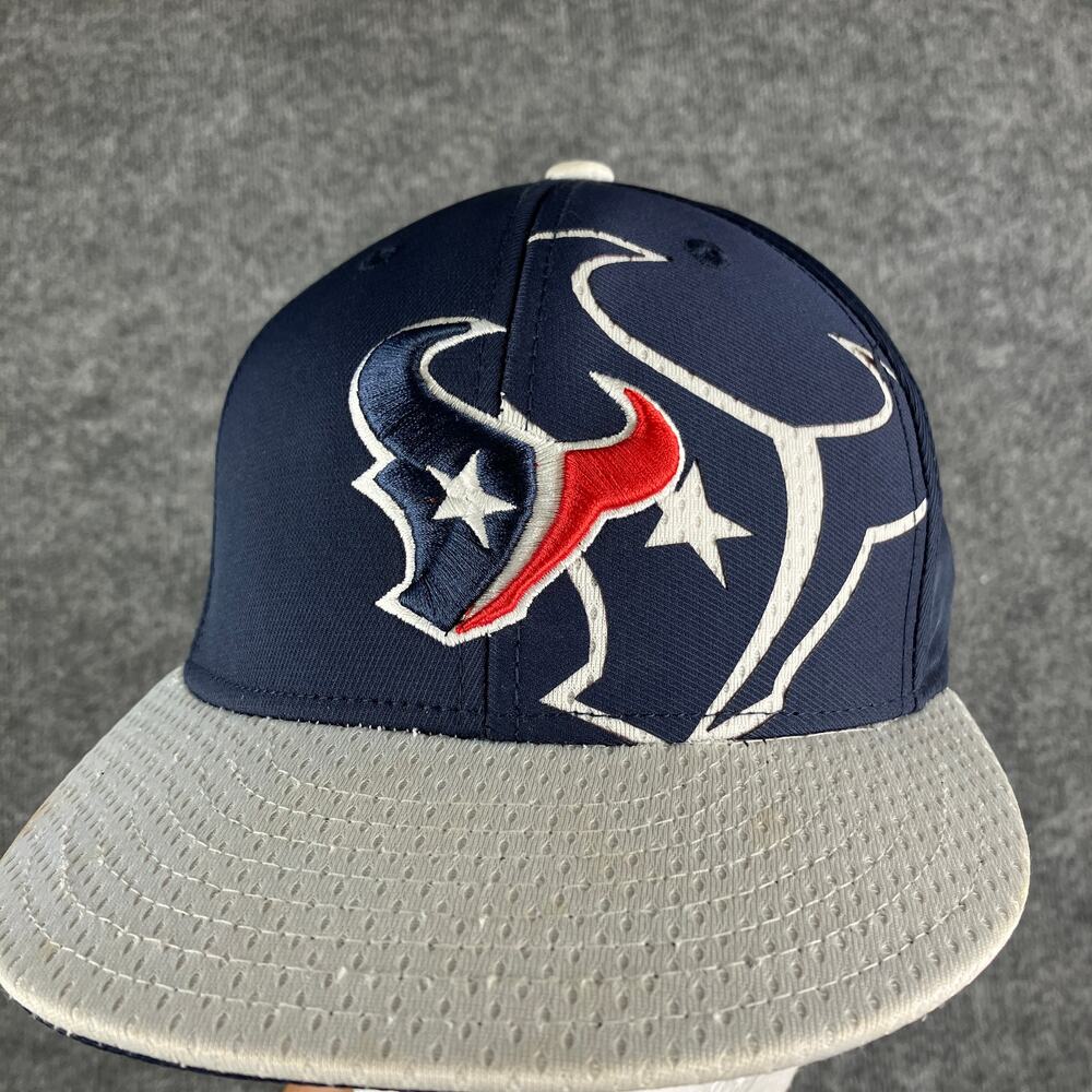 Reebok‎ Hat Mens L/XL Navy Blue Houston Texans NFL FitMax70 Stretch Fit Logo